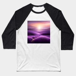 Lavender Field Baseball T-Shirt